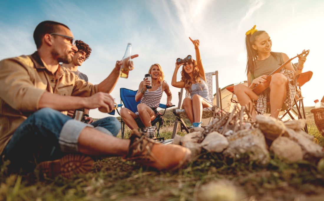 Freunde im Sommer in Flachau